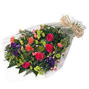 Funeral flowers in Cellophane-Bright 