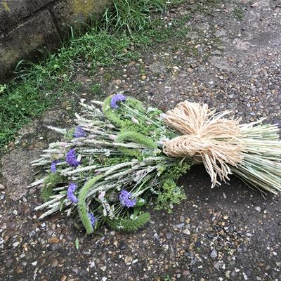 Dried grasses and flower sheave